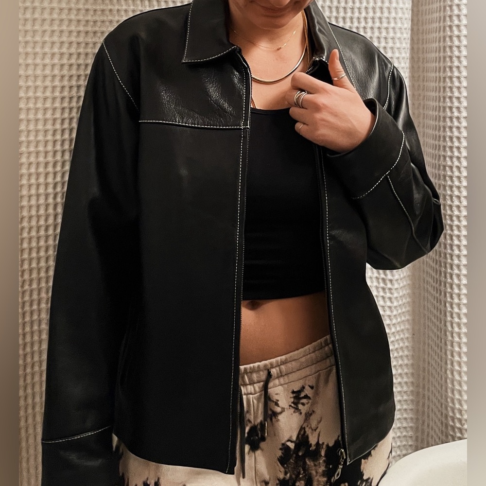 Vintage Black Leather Jacket